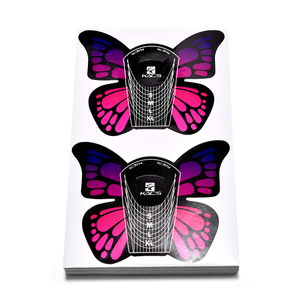 100 Guides d'Extension d'Ongles Papillon en Papier avec Marqueurs de Taille pour Manucure Acrylique et Gel en Salon - Product Image 1