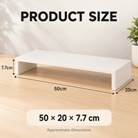 Penyangga Monitor Kayu Ergonomis Rak Penyimpanan Desktop dengan Laci untuk Komputer Laptop Meja Kantor