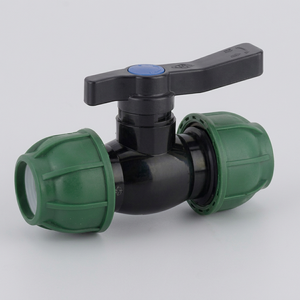 Vanne à boisseau sphérique à compression pour tuyau d'irrigation, vanne d'arrêt d'eau en plastique avec levier, joint en PTFE, commande manuelle, personnalisable OEM - Product Image 1
