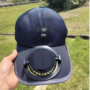 Gorra de béisbol Tutupai Luck con ventilador solar, malla negra transpirable, protección solar, gorra de camionero para adultos, para pesca al aire libre - Product Image 2