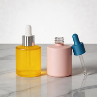Contenants de soins de la peau de luxe vides, personnalisables en couleur, avec impression sérigraphique mate, gravure de logo, pour sérum cosmétique et mascara, fond épais