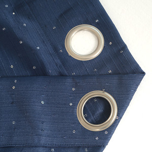 Europeo solido blu navy faux lino <span class=keywords><strong>tende</strong></span> di lusso paillettes blenched gommino pannelli <span class=keywords><strong>per</strong></span> il <span class=keywords><strong>salotto</strong></span> - Product Image 3