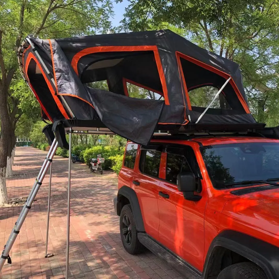 2021 Neues Design Big Space Outdoor Camping Jeep SUV Auto Aluminium Dachzelt Harts chale 4 Personen