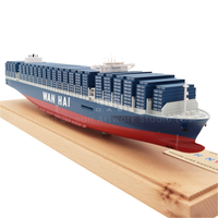 O.A.S Fabricant Artisanat Navire Modèle Cadeaux d'Affaires Échelle 1:888 Cargo Boat Modèles Personnalisé 45cm WAN HAI Container Ship Model