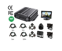 ODM/OEM Mdvr 4g 4ch 1080P Kit de surveillance de véhicule à carte SD unique avec caméra de voiture à vue nocturne Moniteur 7 "pour remorque de camion d'autobus