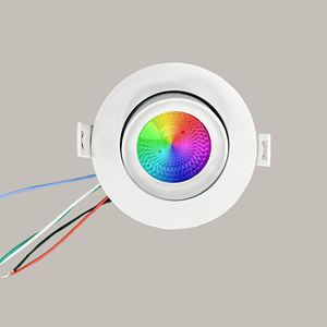 Benory 24v Dali Rgbw lampu sorot bawah DMX KNX Loxone pohon Pwm peredupan Cob langit-langit Spot ganda putih 2000-6000k lampu tersembunyi pintar ke bawah - Product Image 1