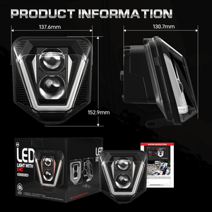 E-Mark faros de motocicleta Hi/<span class=keywords><strong>lo</strong></span> Beam 7000LM blanco DRL LED proyector faro para Dirt Bike Endruo para Husqvarnas 2017-2021 - Product Image 4