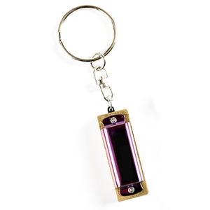 Llavero de armónica miniatura con logotipo personalizado al por mayor, 4 orificios, 8 melodías, accesorios musicales de metal, colgante para bolso - Product Image 4