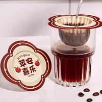 Filtres à café jetables portables personnalisés imprimés en gros pour usine, écologiques, en papier, pour cafetière filtre