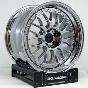 Cerchi Forgiati Bku 5x100 in 3 Pezzi per Subaru BRZ, Toyota 86 GT86 GR86, Volkswagen GOLF Beetle, 18 19 20 Pollici, Personalizzati LM-R con Finitura Spazzolata - Product Image 4