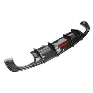 Usine voiture A6 S6 C7 véritable diffuseur en Fiber de carbone pare-chocs arrière séparateur lèvre avec lumière pour <span class=keywords><strong>Audi</strong></span> A6 S6 C7 2012 2013 2014 2015 2016 - Product Image 3