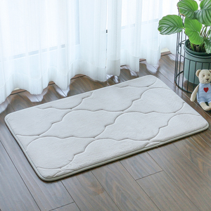 Tapis de sol antidérapant, mousse à mémoire de forme en microfibre gaufrée, bon marché, <span class=keywords><strong>éponge</strong></span>, tampon de pieds antidérapant - Product Image 1
