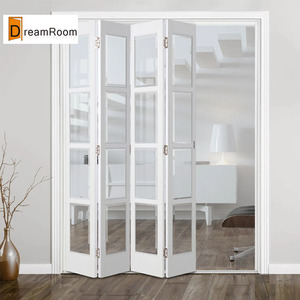 <span class=keywords><strong>Porte</strong></span> intérieure à double battant en bois blanc avec vitrage - Product Image 2