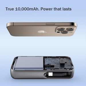 High Quality <b>Type</b>-<b>C</b> <b>Cable</b> 22.5W <b>Fast</b> <b>Charging</b> 10000mAh LED Display Power Bank with Retractable - Product Image 5