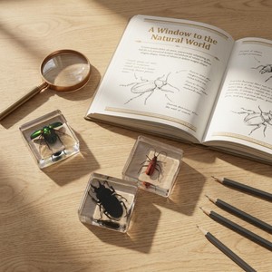 Kit Educativo de Ciencias Naturales con Insectos Taxidermiados en Resina Transparente para Material Escolar - Product Image 3