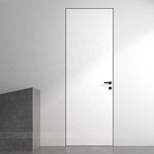 Puerta Interior Oculta <span class=keywords><strong>de</strong></span> Estilo Minimalista con Marco <span class=keywords><strong>de</strong></span> Aluminio y Bisagras Invisibles, Puerta <span class=keywords><strong>de</strong></span> <span class=keywords><strong>Madera</strong></span> Insonorizada <span class=keywords><strong>para</strong></span> Habitación - Product Image 1