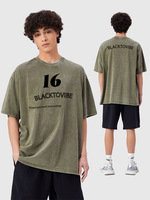 T-shirt Streetwear Oversize Homme 100% Coton Haute Qualité Mode Rétro Vintage Manches Courtes Décontracté Anti-boulochage Uni 230g