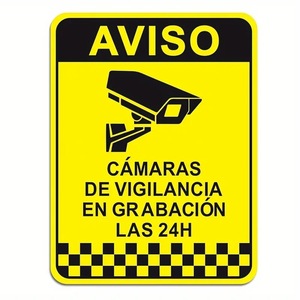 Etiqueta Adhesiva de <span class=keywords><strong>Vinilo</strong></span> de Advertencia en Español de Monitoreo las 24 Horas de Baide, No Entrar de Forma Ilícita, Adhesivo Fuerte - Product Image 2