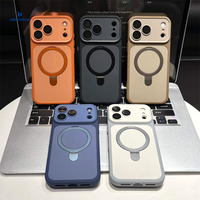 Coque Magnétique de Protection Intégrale pour iPhone 17 12 avec Béquille Métallique Dissimulée et Film de Protection d'Objectif, Compatible iPhone 13 15 16 Plus