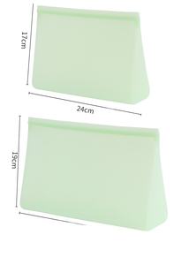 New Design Free BPA Silicone Storage <b>Bags</b> <b>Ziplock</b> Sandwich Containers Freezer <b>Bags</b> Microwave Oven Safe for Kitchen - Product Image 2