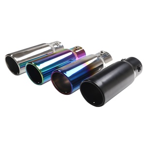 Silenciador de coche Universal 8,5 "Punta de tubo de escape ajustable de largo 2,5" entrada 3 "salida plata Punta de tubo de escape de acero inoxidable - Product Image 5