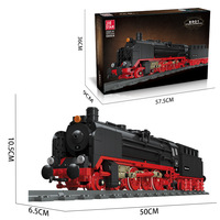 Blocs de construction de Train chemin de fer en plastique, jouets, Simulation de moteur à vapeur, modèle Train, pour garçons