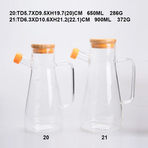 Bouteille en verre borosilicate haute résistance de 650 ml, distributeur d'<span class=keywords><strong>huile</strong></span> d'olive, de sauce, de condiment, d'<span class=keywords><strong>huile</strong></span> de cuisson pour la <span class=keywords><strong>cuisine</strong></span> - Product Image 2