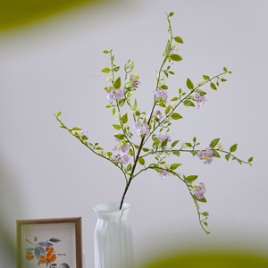 Fiori Artificiali <span class=keywords><strong>Valentina</strong></span> a Sette Foglie di Osmanto e Rosa, Decorazione per Casa, Bouquet da Matrimonio, Fiori Finti per Parete MW66020 Modellati - Product Image 2