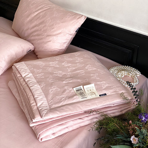 Parure de lit d'été en jacquard pur coton style princesse, 60 fils, 4 pièces, rafraîchissante pour climatisation, lavable en machine - Product Image 1
