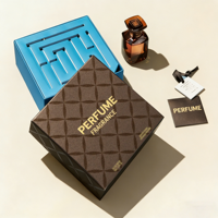 Confezione Regalo di Lusso per Profumi con Inserto per 2 Flaconi, Scatola in Carta Patinata Stampata Personalizzata, Set di Fragranze OEM all'Ingrosso