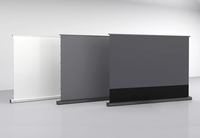 Pantalla de Proyección Motorizada SCREEN PRO, con Control Remoto, Elevación Automática desde el Suelo, Color Gris Cristal Negro Diamante, para Cine en Casa