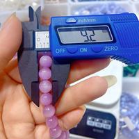 Perles rondes lisses en œil de chat de Kunzite de Madagascar de haute qualité en gros pour la fabrication de bijoux