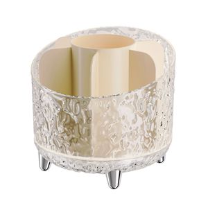 Rotating Cosmetic Storage Rack Glacier Patterns Plastic <b>Makeup</b> Organizer Vanity Tabletop Storage <b>Box</b> - Product Image 5