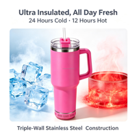 Gobelet isotherme intelligent en acier inoxydable de 40 oz pour un design moderne, idéal pour les fêtes, portable, impression musicale, gobelet droit