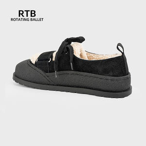 Las botas de nieve de tela Niu Jing con suela de goma son antideslizantes resistentes al desgaste cálidas en invierno y zapatos gruesos a prueba de frío para exteriores de felpa - Product Image 4