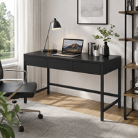 Bureau d'ordinateur moderne tout en acier avec tiroirs en option, table d'écriture et de travail en métal pour la maison, le bureau, la chambre et le dortoir