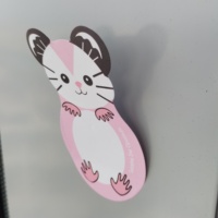 Autocollants en papier avec index adhésif fort dur, autocollants animaux mignons, blocs-notes découpés avec support