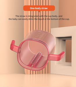 280ml/350ml de qualité alimentaire PP matériel Anti-étouffement infantile bébé enfants enfants bouteille d'eau tasse Double poignée Silicone Sippy tasses - Product Image 3
