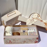 Boîtes d'emballage en papier rose de luxe personnalisées avec poignée et ruban