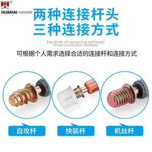 Connecteur de meubles Huaihai en alliage de zinc nickelé, pièce d'assemblage pour fixation de panneaux de bois, verrou excentrique à roue - Product Image 2