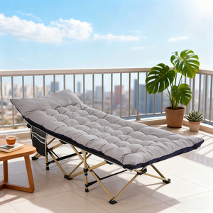 Opklapbed Enkelvoudig Verstelbaar Opvouwbaar Stalen Buiten Campingbed Draagbaar Bed M01039 - Product Image 5