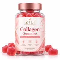 Gummies de collagène à marque privée, complément beauté, formule cheveux, peau, ongles avec biotine et vitamine C, approvisionnement en vrac OEM