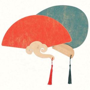 Custom Good Quality Thick <b>Cardboard</b> Fan Double-Sided Rice Paper Hand-painted Calligraphy Fan Half-Cooked Chinese Painting - Product Image 1