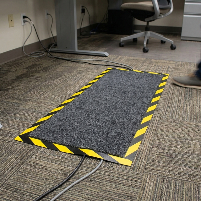 Carpet and Rubber Cord Cover Mat - Overfloor Protector for Cables Cords or Wires