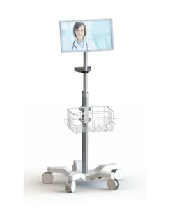 High-End Custom Hospital nursing use Height adjustable medical tablet cart and Medical monitor trolley