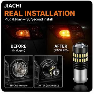 Feu clignotant LED stroboscopique 1156 1157 P21W 3157 7443 4014 48SMD pour marche arrière de voiture 12V 24V Vente en gros - Product Image 2