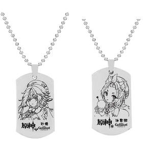 Juego de Anime <span class=keywords><strong>Genshin</strong></span> <span class=keywords><strong>Impact</strong></span> collares Zhongli Xiao Hutao Keqing Halloween Moda hombre mujer Cosplay accesorios regalos - Product Image 5