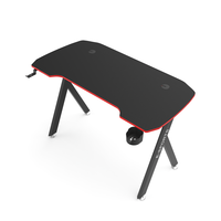 Bureau de jeu en métal Beisijie RGB avec design ergonomique, crochets pour casque et porte-gobelet, pieds en forme de Y - Table de jeu en promotion