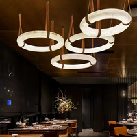 Luminaires suspendus en marbre et albâtre personnalisés OEM certifiés CE, pour salle à manger, salon, chambre à coucher, villa, luminaire suspendu LED