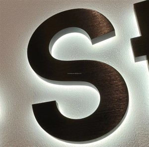 Insegna <span class=keywords><strong>con</strong></span> Logo Alfabetico 3D LED Personalizzabile per Edifici Commerciali, Negozi e <span class=keywords><strong>Aziende</strong></span> <span class=keywords><strong>con</strong></span> Retroilluminazione in Colori Personalizzati - Product Image 3